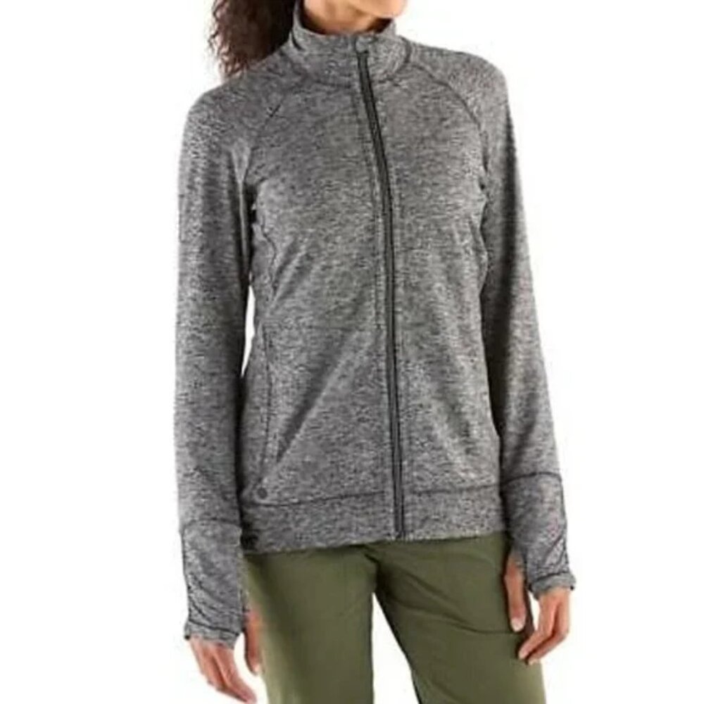 OUTDOOR RESEARCH Jacket Womens Small Gray Melody Full‎ Zip Stretch Thumbholes